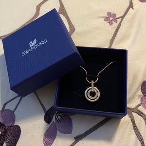 COPY - Swarovski Crystal Goldtone Circle Pendant Necklace